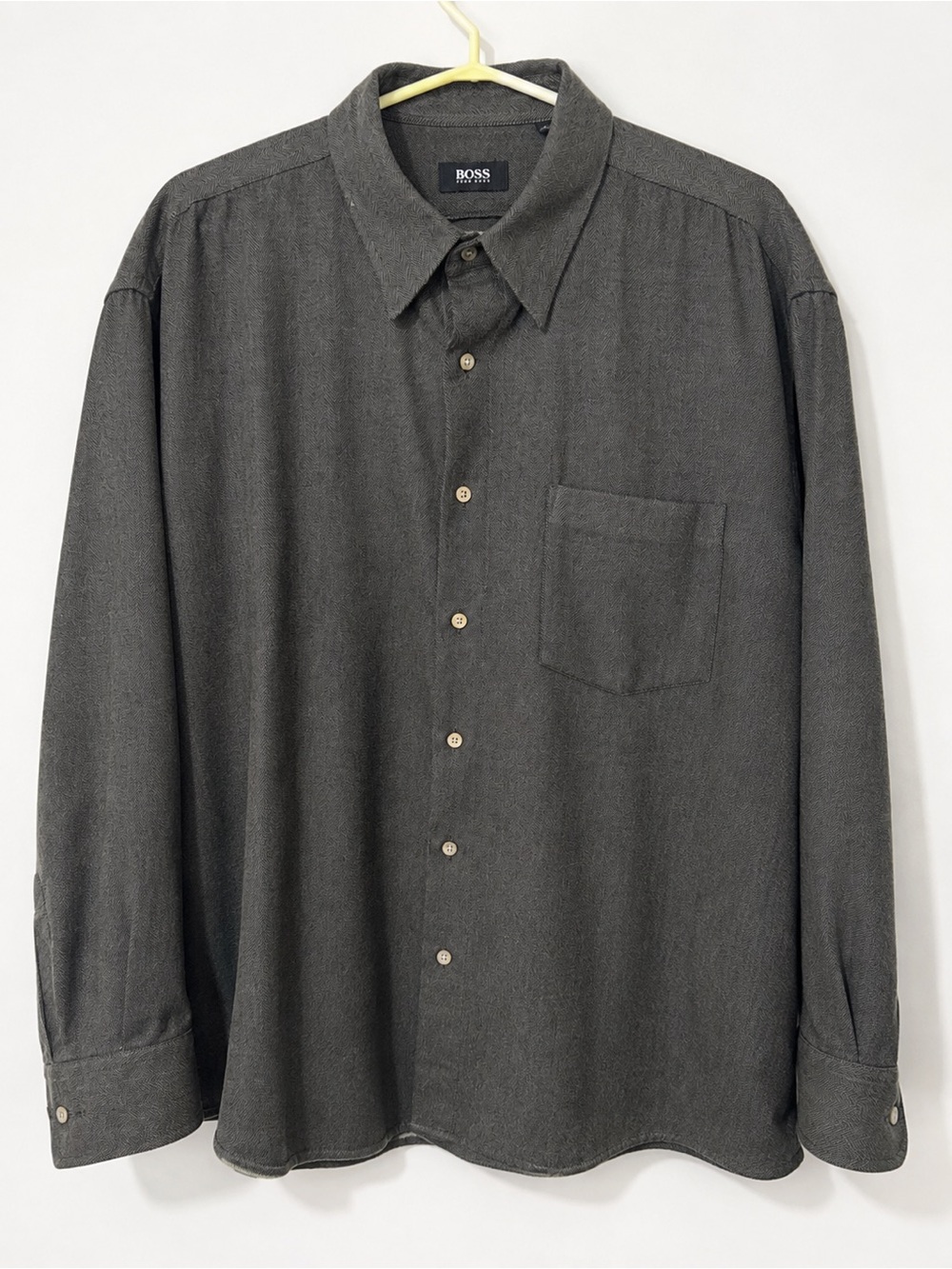 Hugo Boss Men's Charcoal Button-Down Dress Shirt